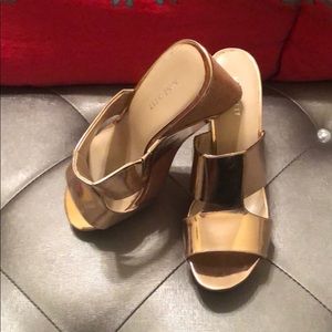 Rose gold toned sandals